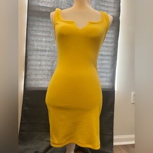 Yellow bodycon dress